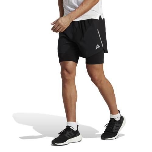 SHORT RUNNING ADIDAS D4R 2IN1 UOMO / NERO